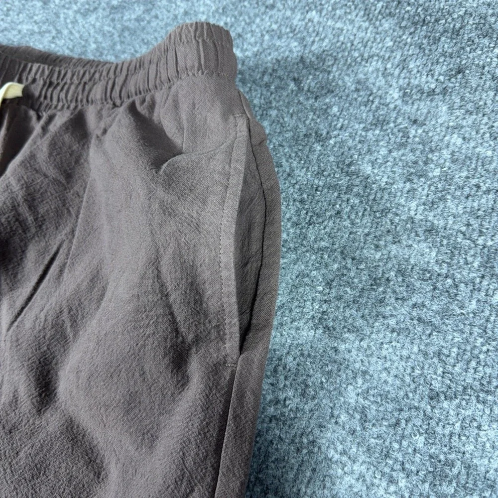 Kidoriman Mens XL Brown Cotton Jogger Pants Elastic Waist Drawstring Tapered NWT